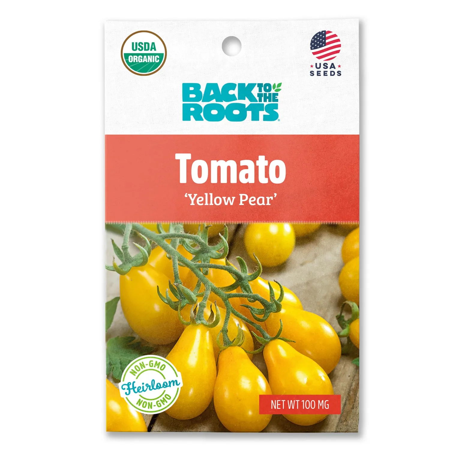 Back to the Roots - 100% Organic Seed Packet - Tomato 'Yellow Pear' 140mg