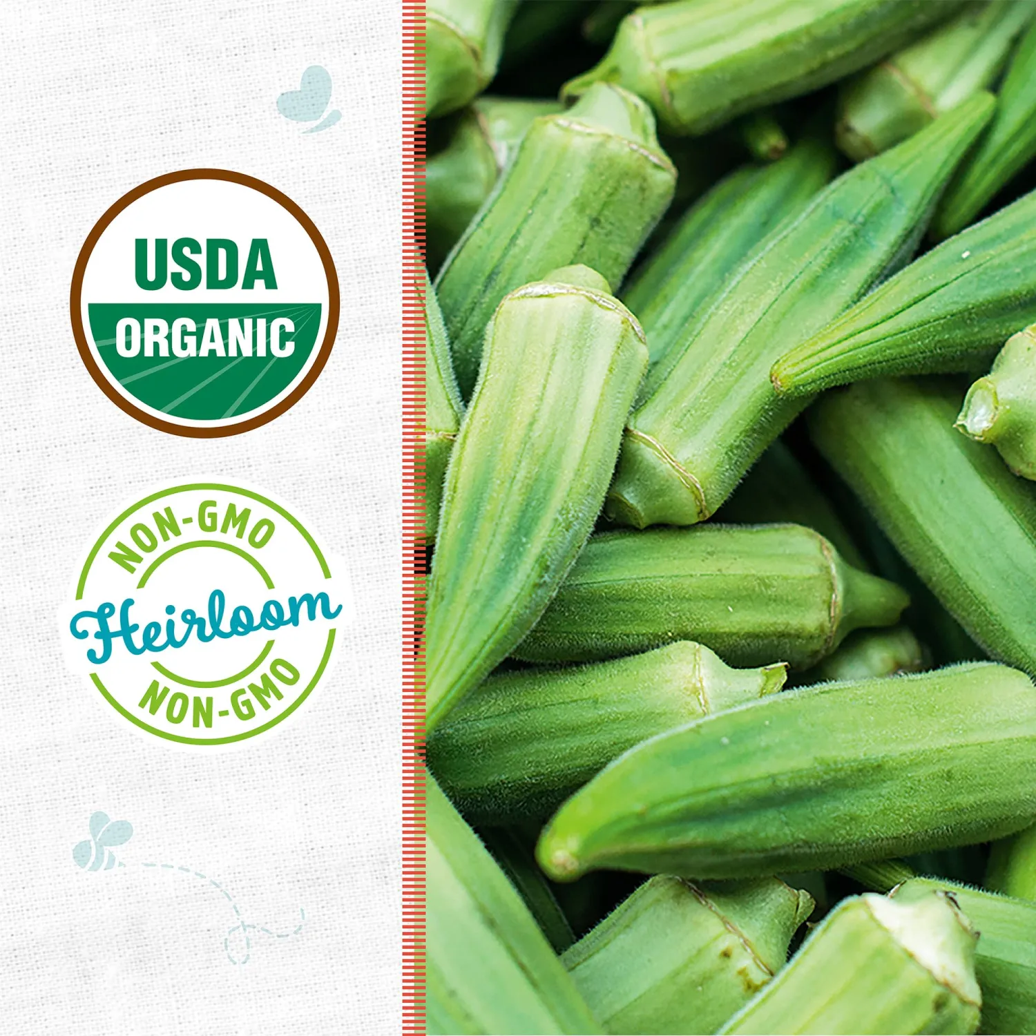 Seed Packet - Okra 'Clemson Spineless 80' 1.4g