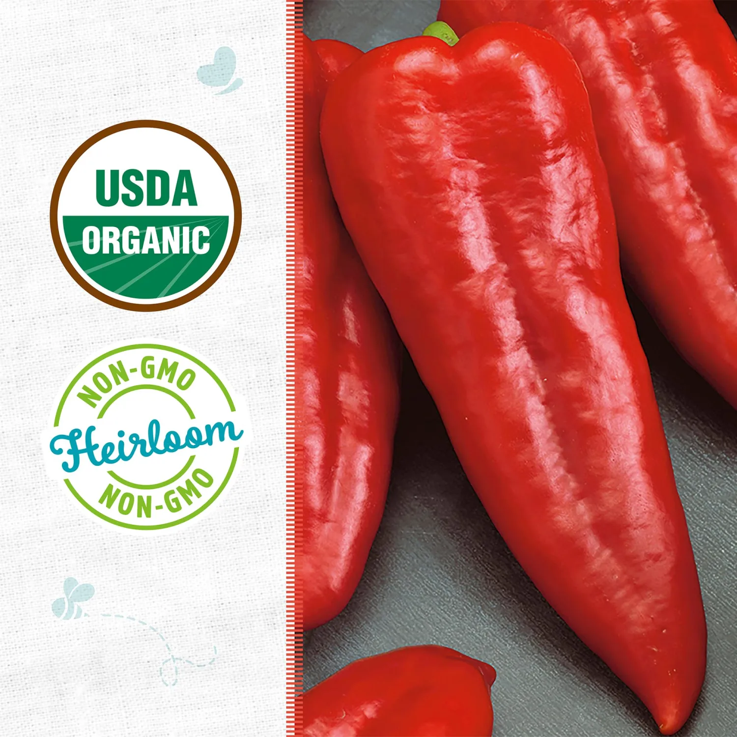 Back to the Roots - 100% Organic Seed Packet - Pepper 'Sweet Red Marconi' 140mg