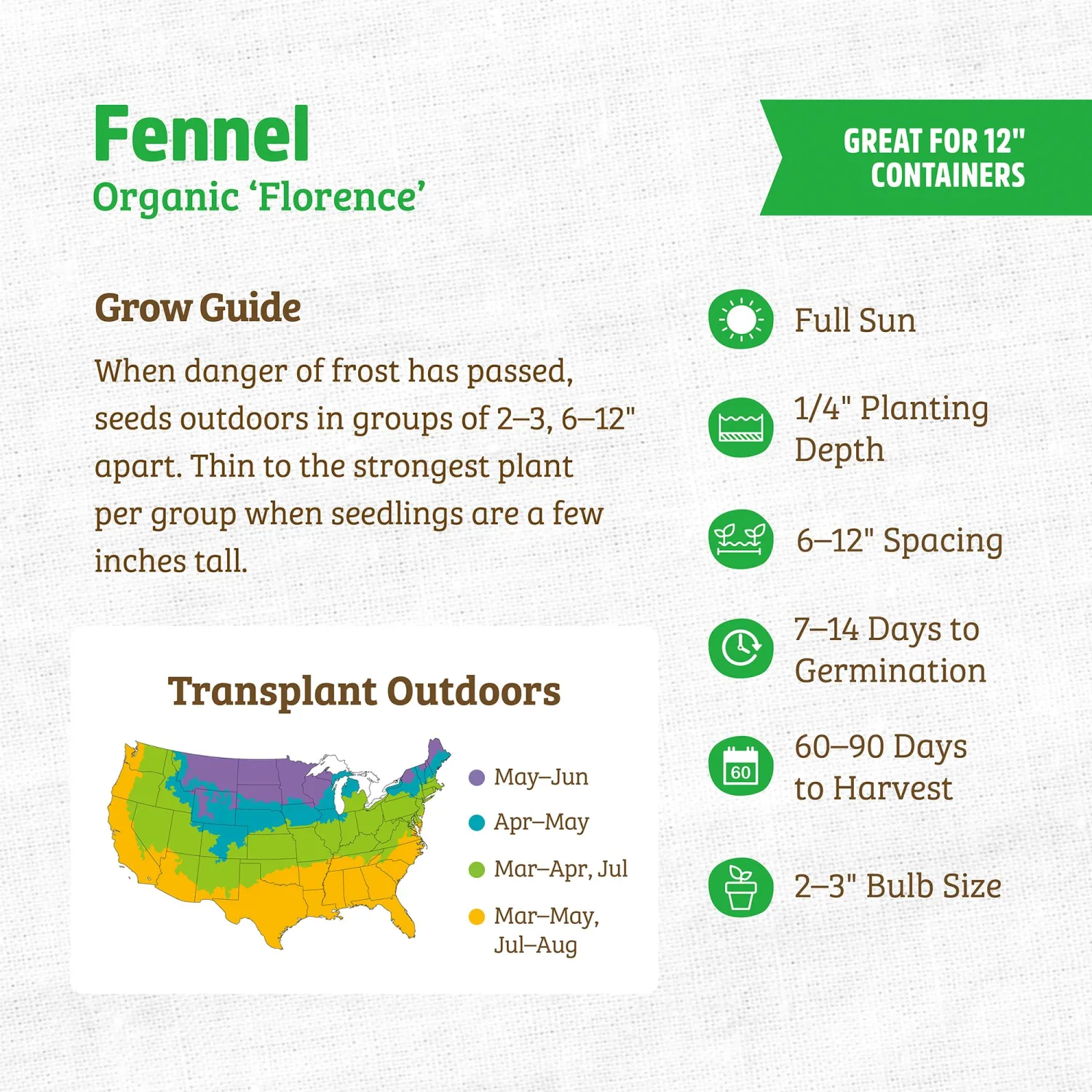 Seed Packet - Fennel 'Florence' 400mg