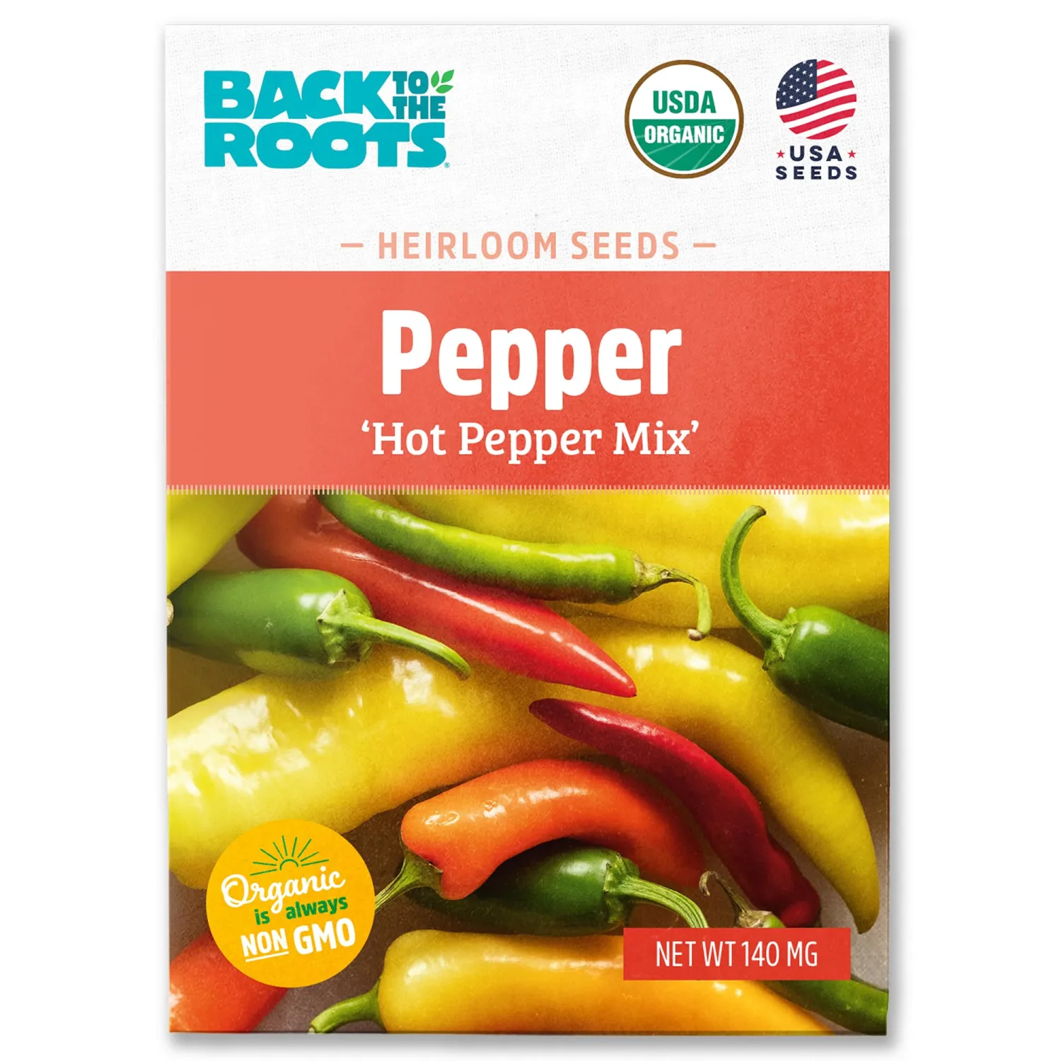 Seed Packet - Pepper 'Hot Pepper Mix' 140mg