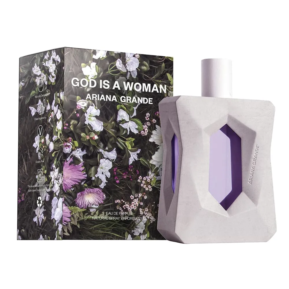 Ariana Grande God is a Woman Eau de Parfum – Fruity Musk Fragrance for Women – Women's Perfume with Notes of Orris, Pear, Vanilla & Cedarwood