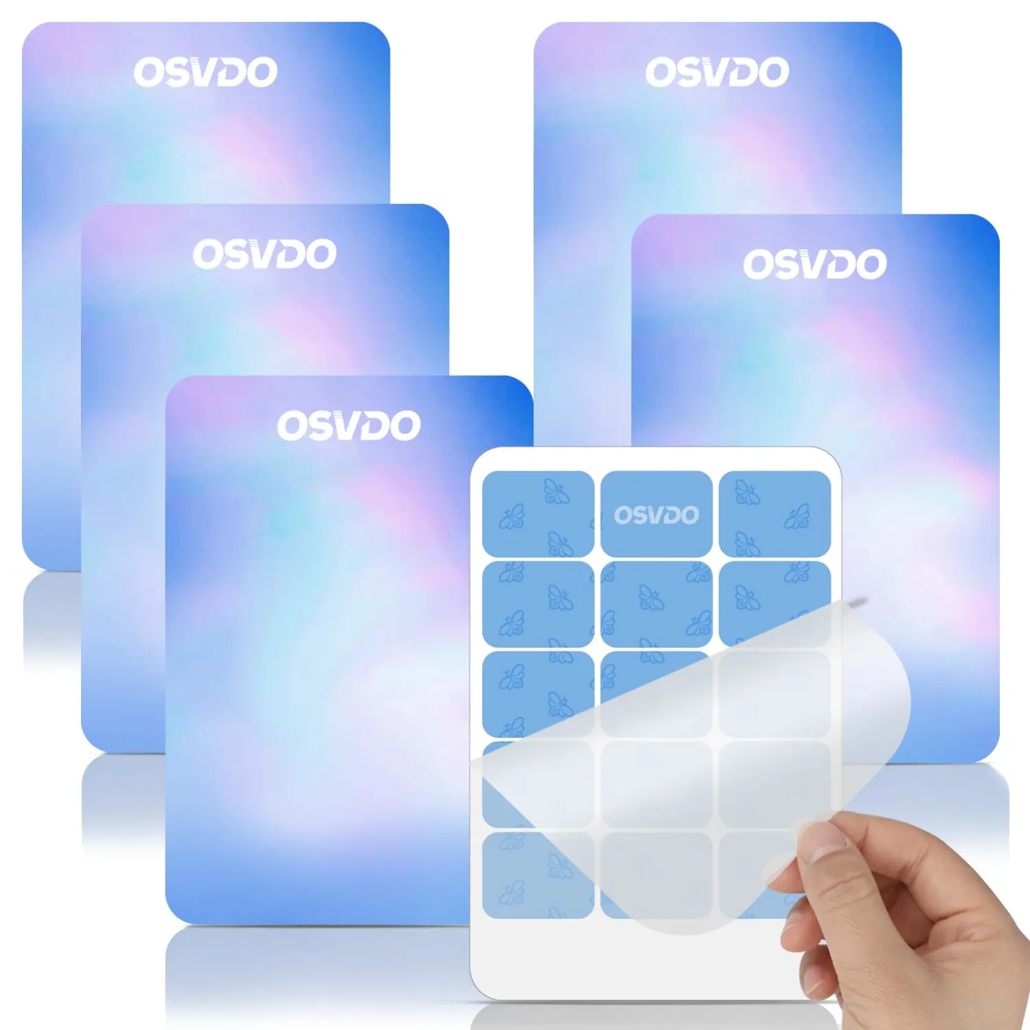 Universal Flying Insect Trap Refills - 6Pcs Indoor Fly Trap Glue Cards NO Device - Indoor Plug-in Fly Trap Refills for OSVDO Fly Traps(6 Multicolor Refills)