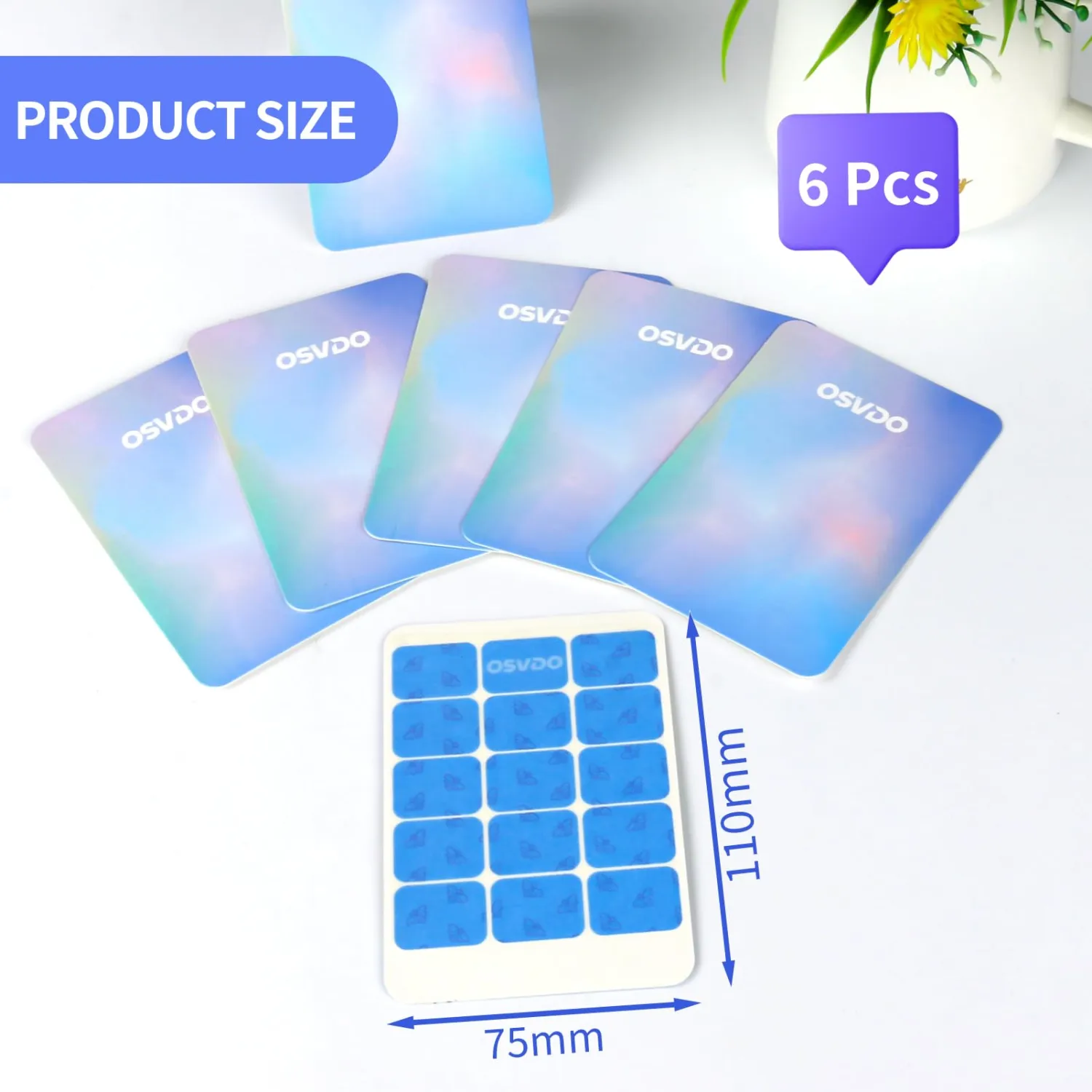 Universal Flying Insect Trap Refills - 6Pcs Indoor Fly Trap Glue Cards NO Device - Indoor Plug-in Fly Trap Refills for OSVDO Fly Traps(6 Multicolor Refills)
