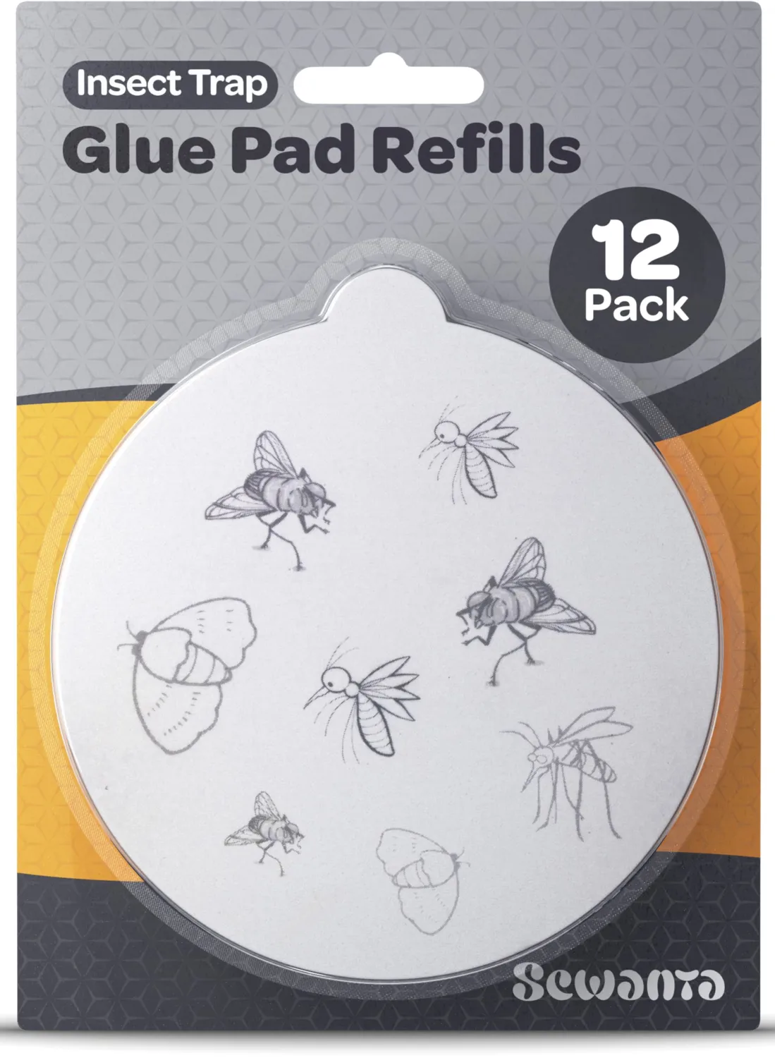 Fruit Fly Traps for Indoors, Captures Fruit Flies, Moths, Gnats, Mosquito Trap Fly Trap Indoor with Attractive UV Light & Suction W/Energy Sensor, Odor/Mess-Free. Protect 700 S (12 Refills)