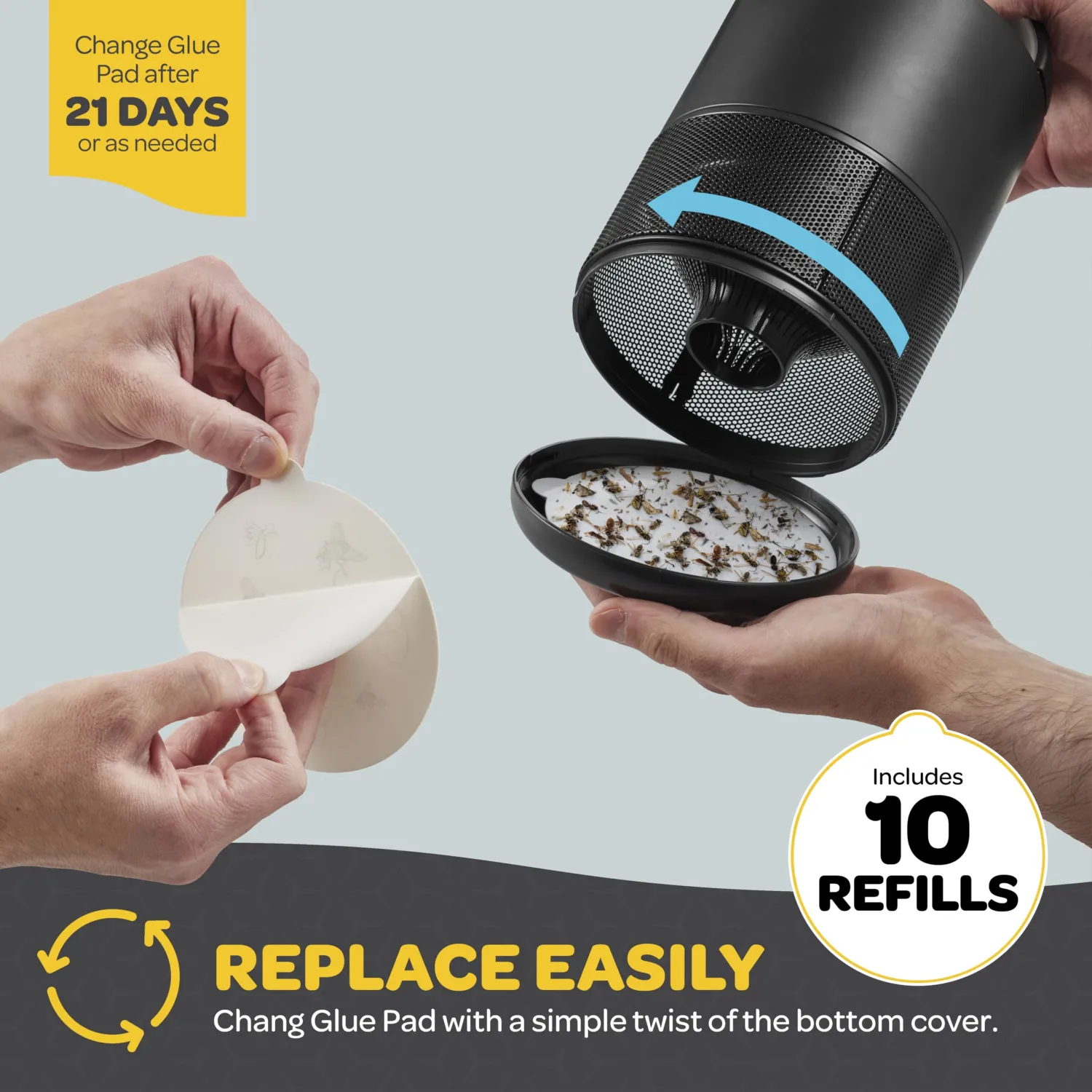 Fruit Fly Traps for Indoors, Captures Fruit Flies, Moths, Gnats, Mosquito Trap Fly Trap Indoor with Attractive UV Light & Suction W/Energy Sensor, Odor/Mess-Free. Protect 700 S (12 Refills)