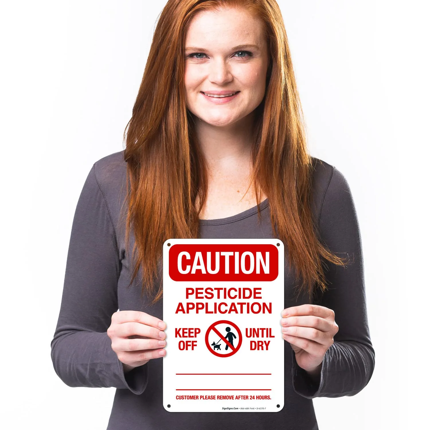 Sigo Signs Pesticide Application Sign, (SI-6370) 10x7 Inches, 55 mil Thick HDPS (high Density polystyrene), Made in USA