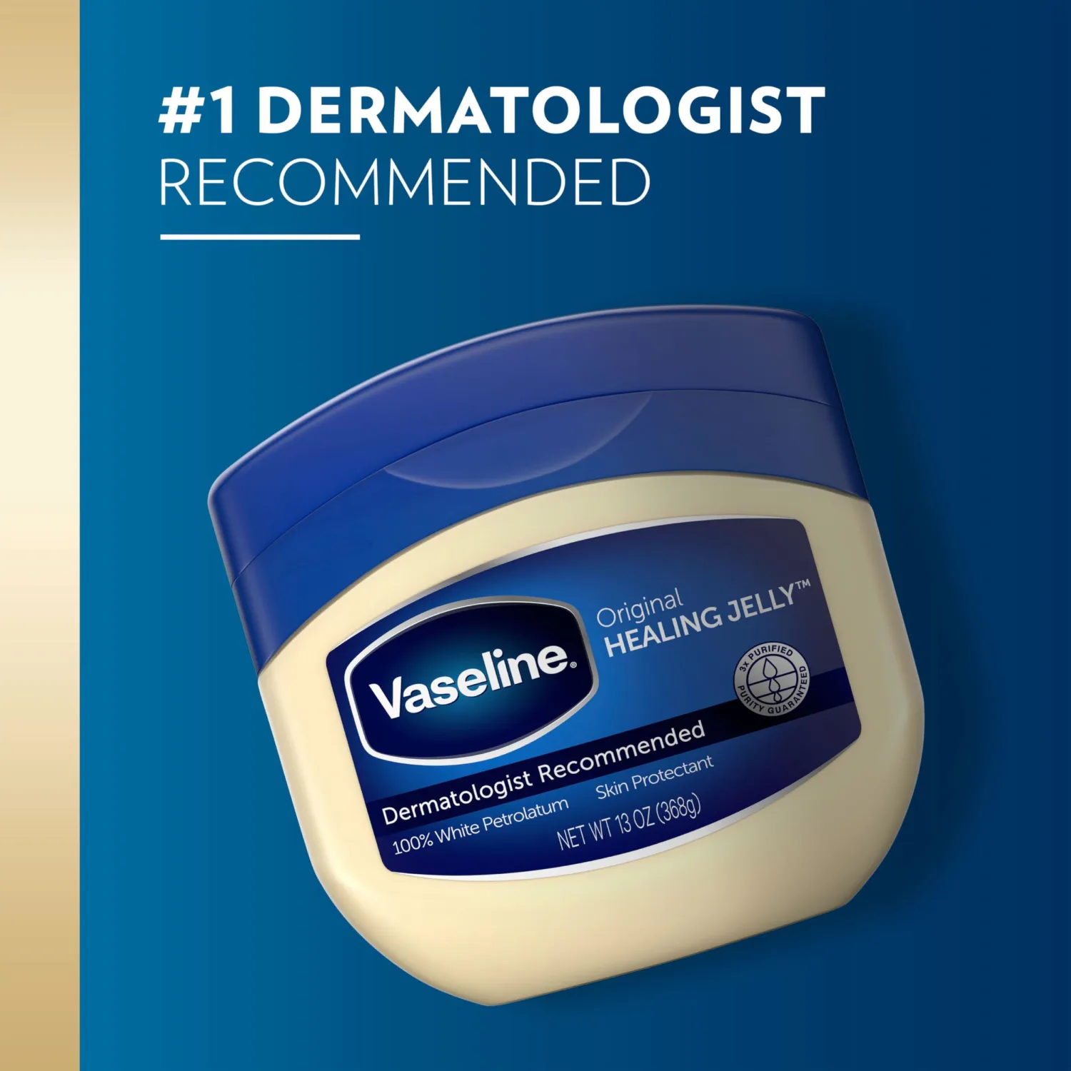 Vaseline Healing Jelly Original White Petroleum Jelly Protectant For Dry Cracked Skin and Eczema Relief Pure Petroleum Jelly 13 oz
