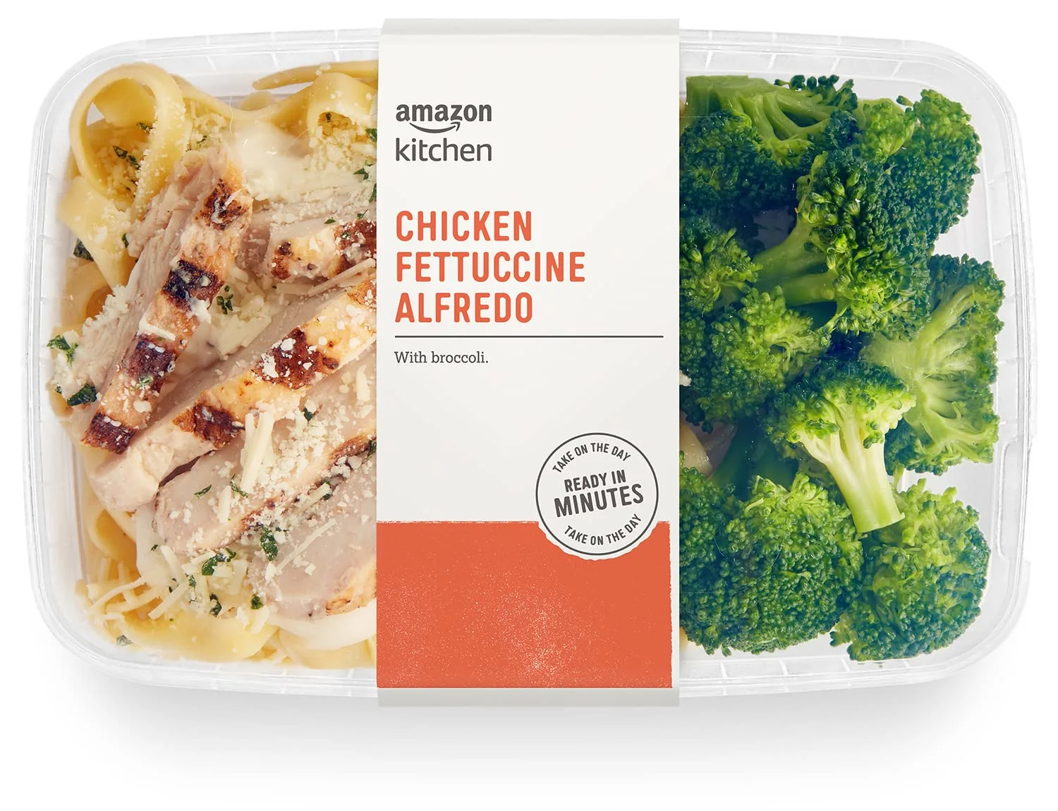 Amazon Kitchen, Chicken Fettuccine Alfredo With Broccoli, Single Serve Meal, 12 Oz