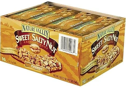 Nature Valley Granola Bars, Sweet And Salty Nut Peanut Cereal, 1.2 Oz Bar, 16/box