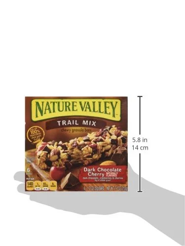 Nature Valley Chewy Trail Mix, Dark Chocolate Cherry Granola Bars 7.4 Oz (Pack of 4)