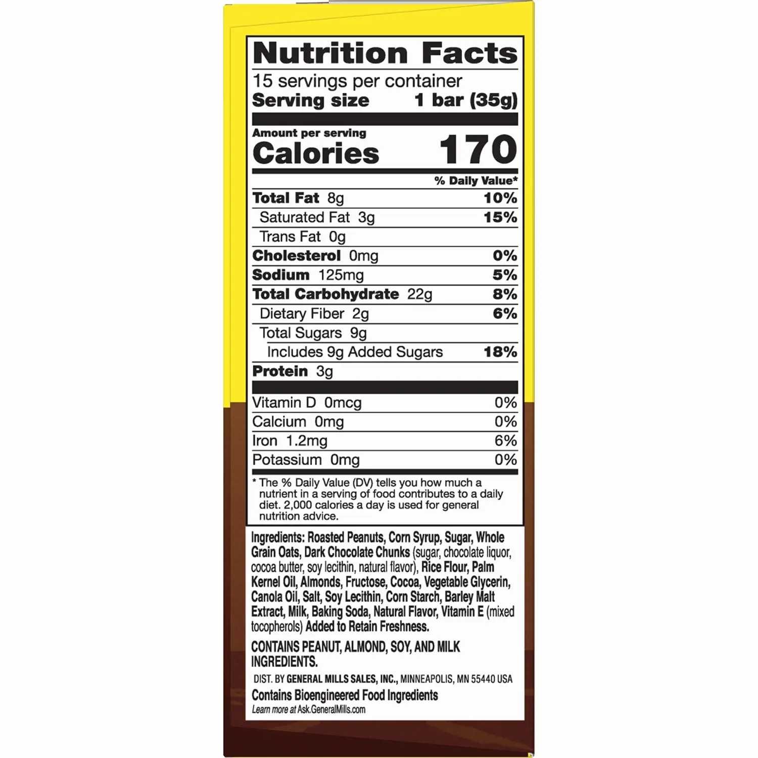 Nature Valley Sweet & Salty Nut Dark Chocolate Peanut & Almond Granola Bars, 15 Ounce