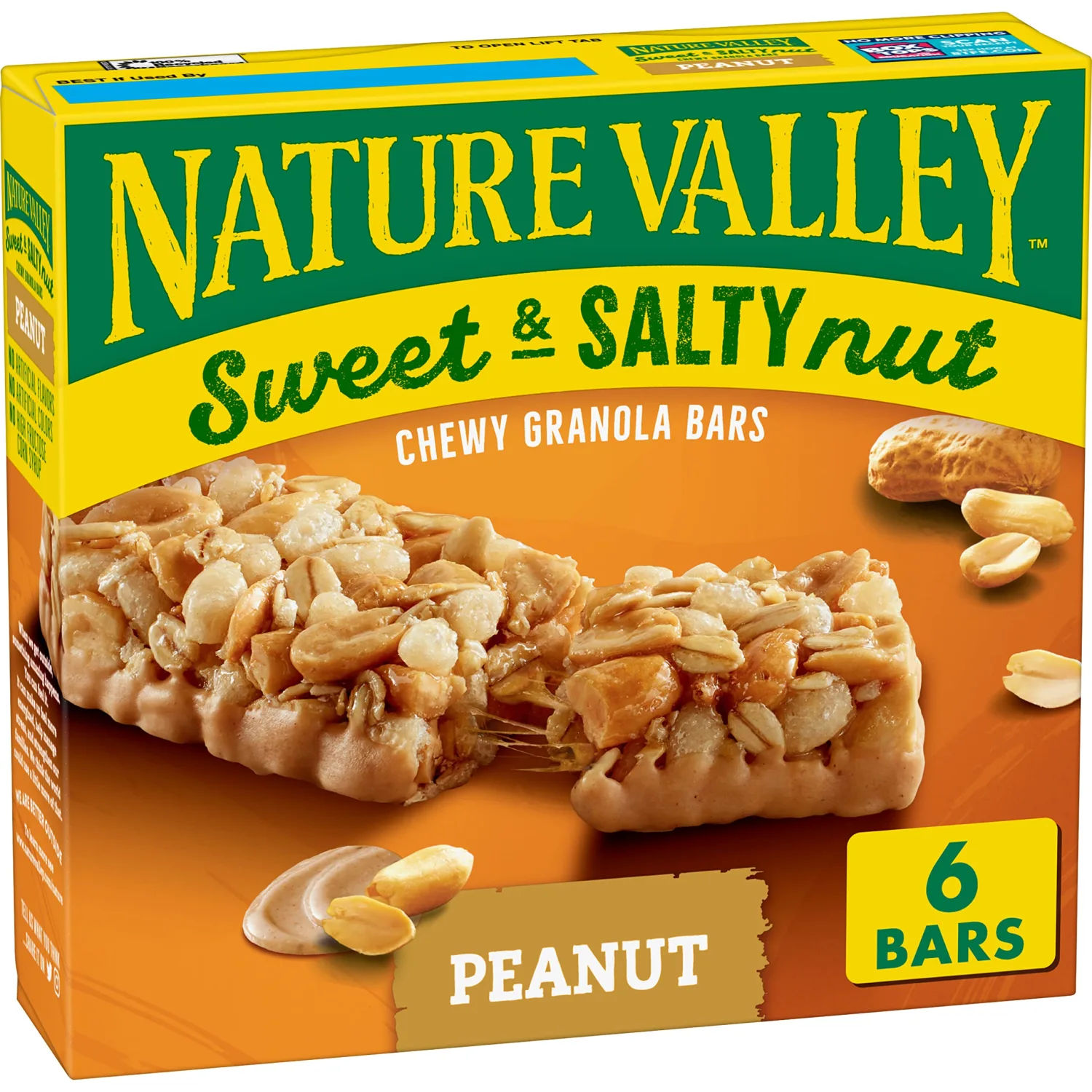 Nature Valley Granola Bars, Sweet and Salty Nut, Peanut, 6 Bars, 7.2 OZ