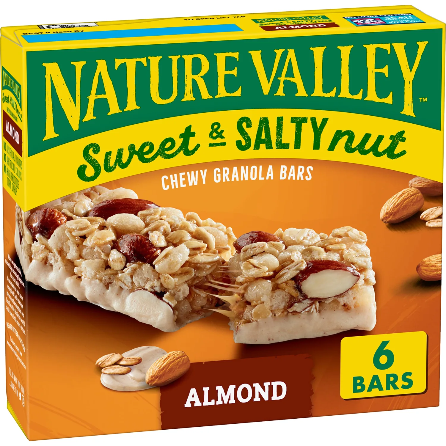 Nature Valley Granola Bars, Sweet and Salty Nut, Almond, 6 Bars, 7.2 OZ