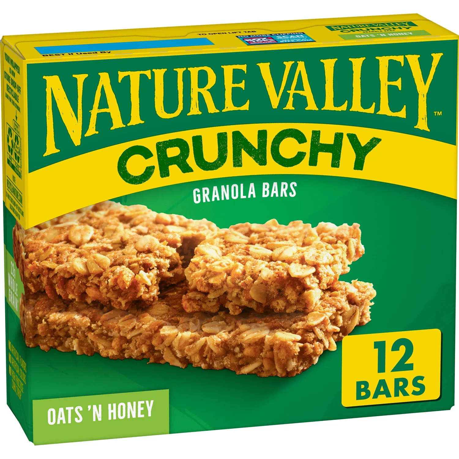 Nature Valley Crunchy Granola Bars, Oats 'n Honey, 12 Bars, 8.94 OZ (6 Pouches)
