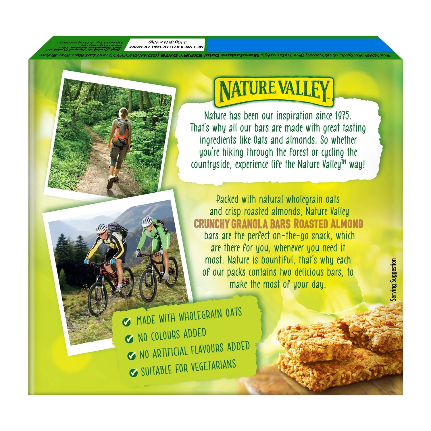 Nature Valley Roasted Nut Crunch Granola Bars, Almond Crunch, 6 Count