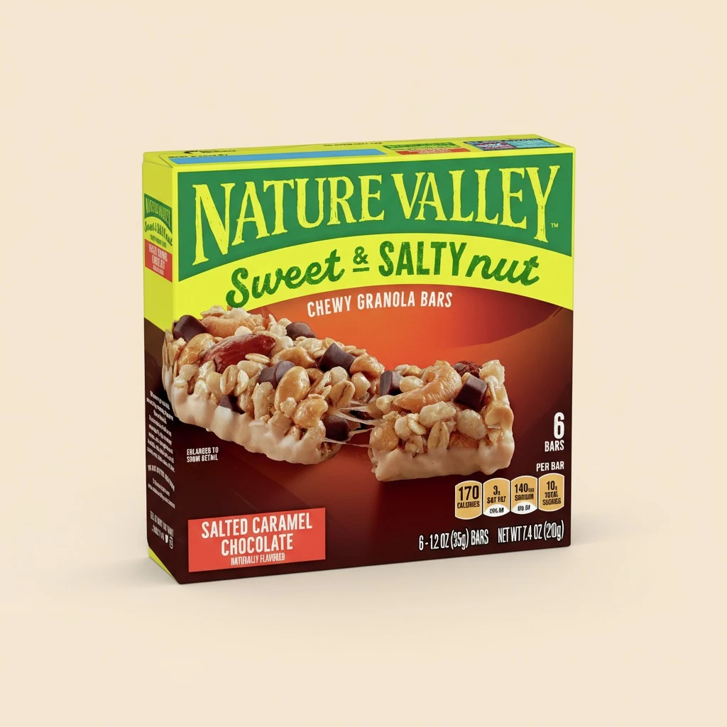 Nature Valley Granola Bars, Sweet Salty Nut, Salted Caramel Chocolate, 6 ct, 7.2 OZ
