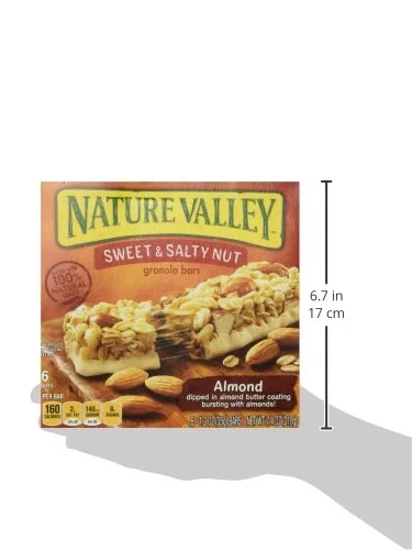 Nature Valley, Sweet & Salty Almond Granola Bars, 7.4oz Box (Pack of 4)