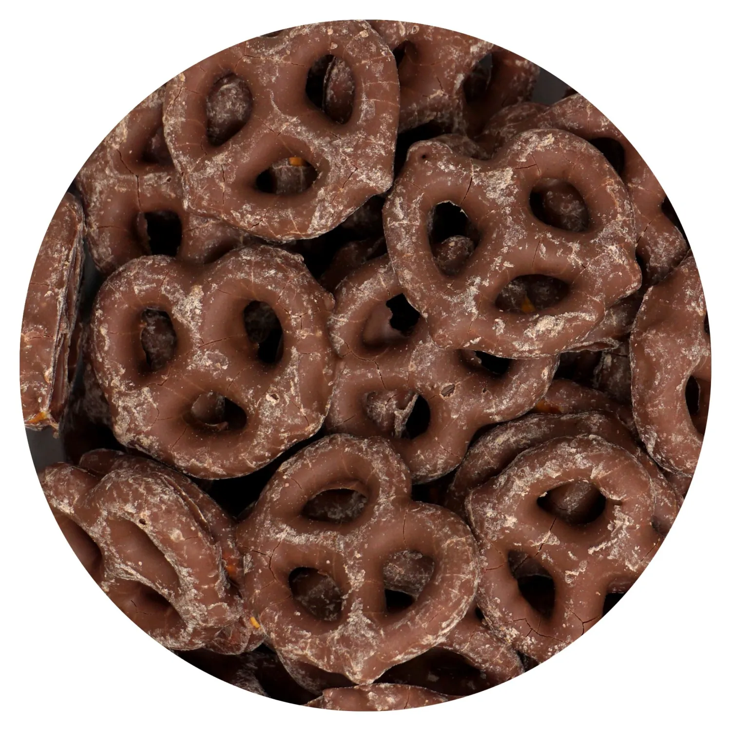 Milk Chocolate Covered Pretzels Twists, 1 Pound Bulk Bag Chocolate Pretzels