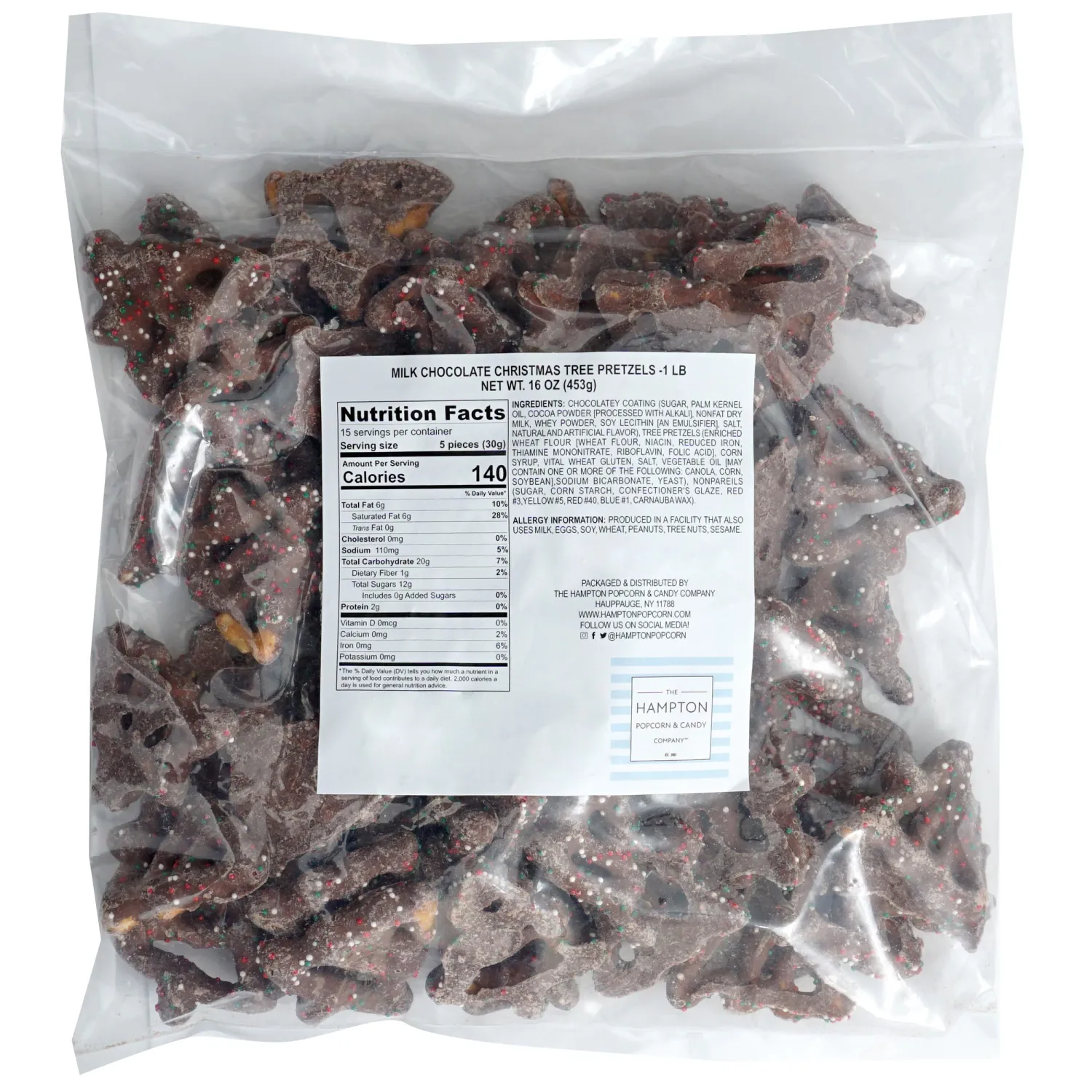 Milk Chocolate Covered Pretzel Christmas Trees 1 Pound Bulk Bag Chocolate Pretzels, Christmas Chocolates