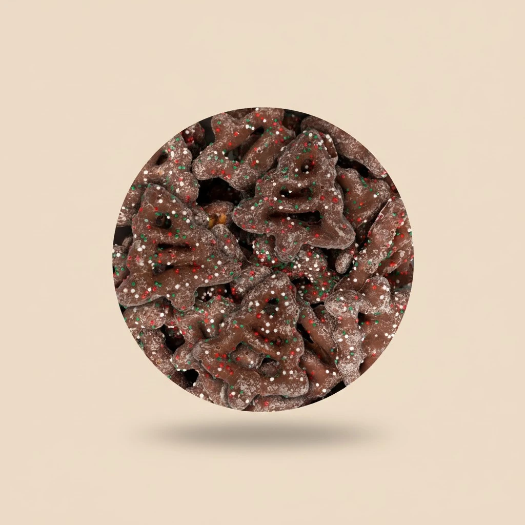 Milk Chocolate Covered Pretzel Christmas Trees 1 Pound Bulk Bag Chocolate Pretzels, Christmas Chocolates