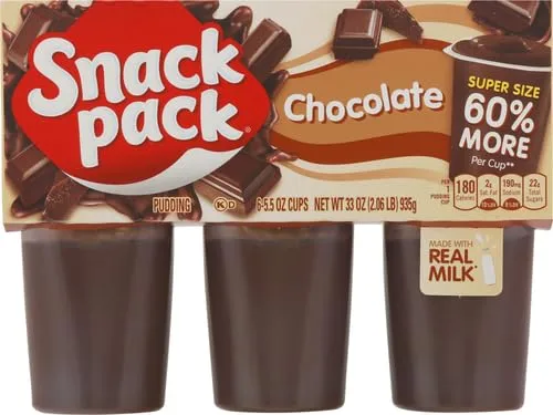Snack Pack Pie Pudding Cups, Chocolate, 33 oz (6 ct)