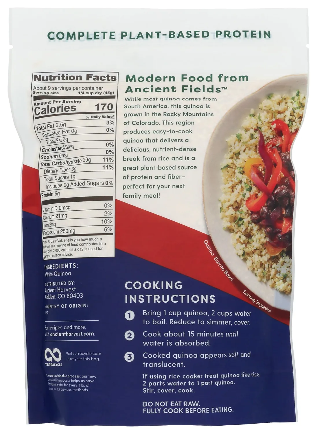 ANCIENT HARVEST Traditional White Quinoa, 14.4 OZ