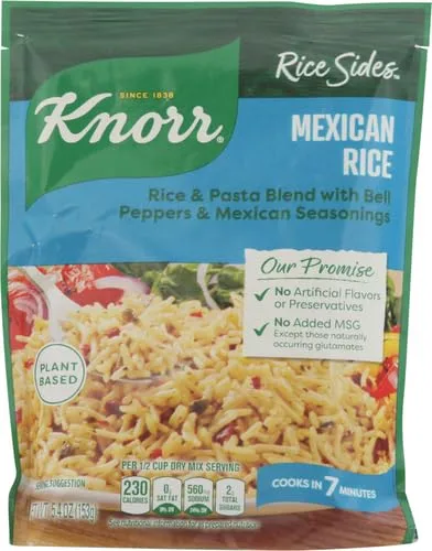 Knorr Rice Sides For a Tasty Rice Side Dish Mexican Rice No Artificial Flavors, No Preservatives, No Added MSG 5.4 oz