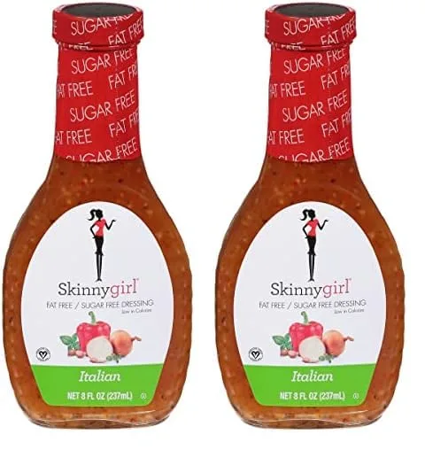 Skinnygirl Fat-Free Salad Dressing, Sugar-Free Italian, 8 Ounce (Pack of 2)