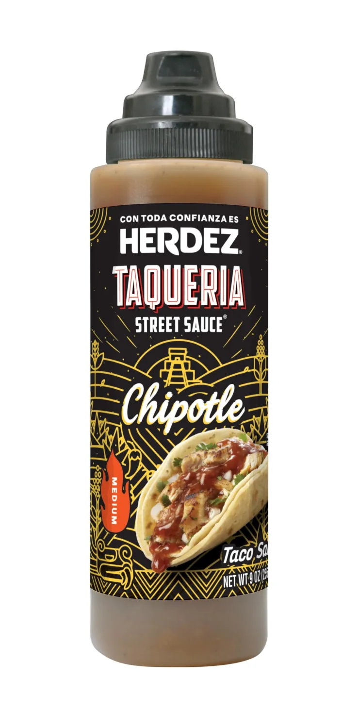 HERDEZ TAQUERIA STREET SAUCE, Smoky Chipotle, Medium, 9 oz Squeeze Bottle– Bold & Smoky Flavor for Tacos & More
