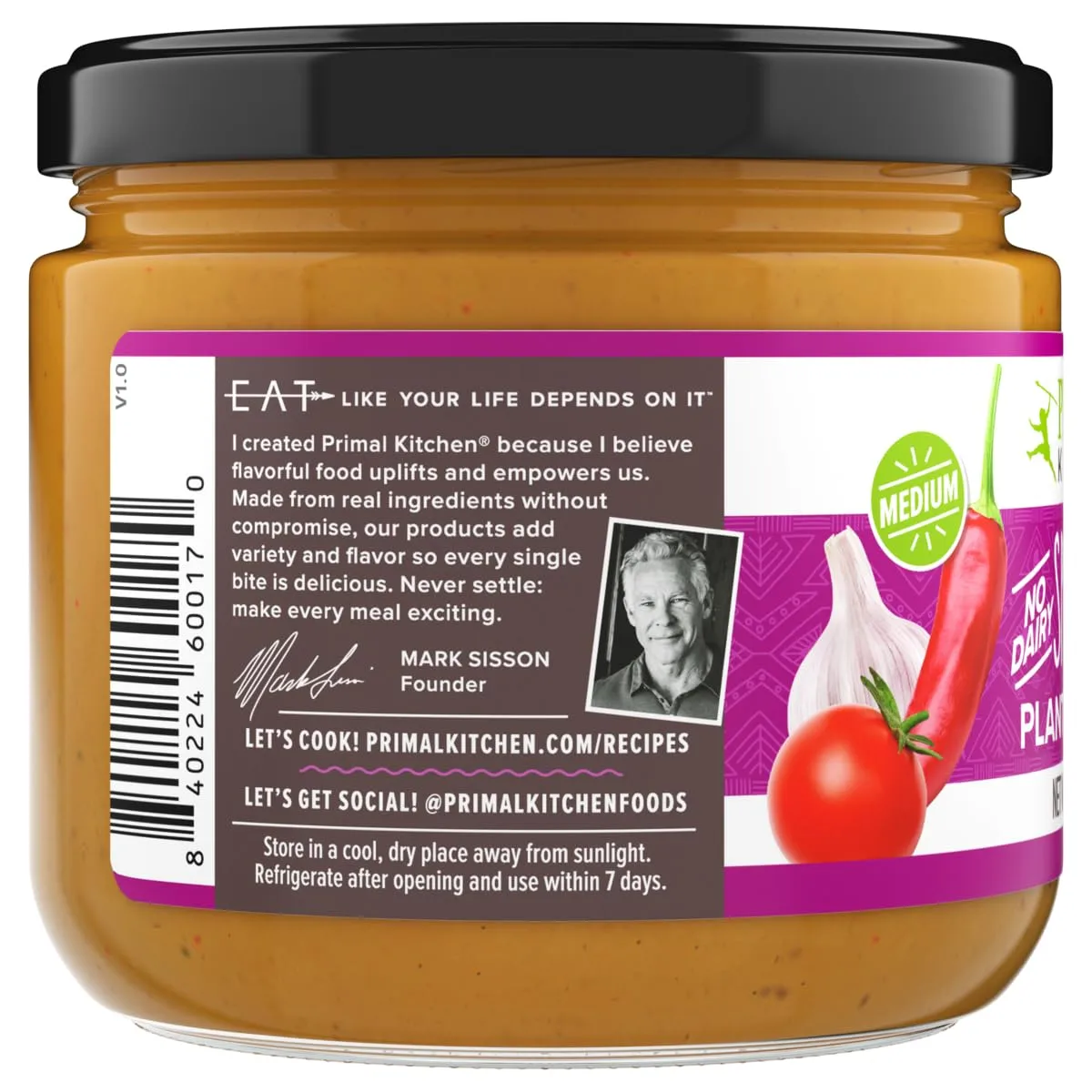 Primal Kitchen Dip Queso Spicy 11.5 OZ