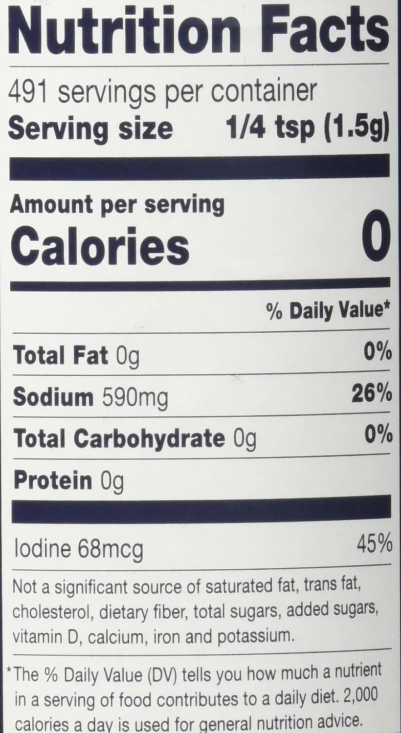 Morton, Iodized Salt, 737 Grams(gm)