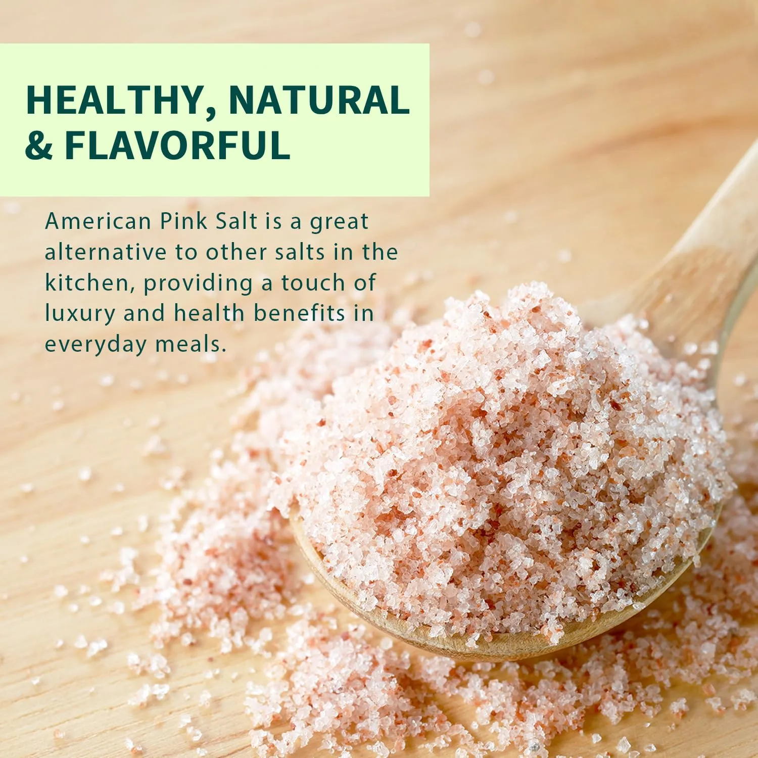 Soeos American Pink Salt, Fine Grain, 16oz (453g), Sea Salt, Curing Salt