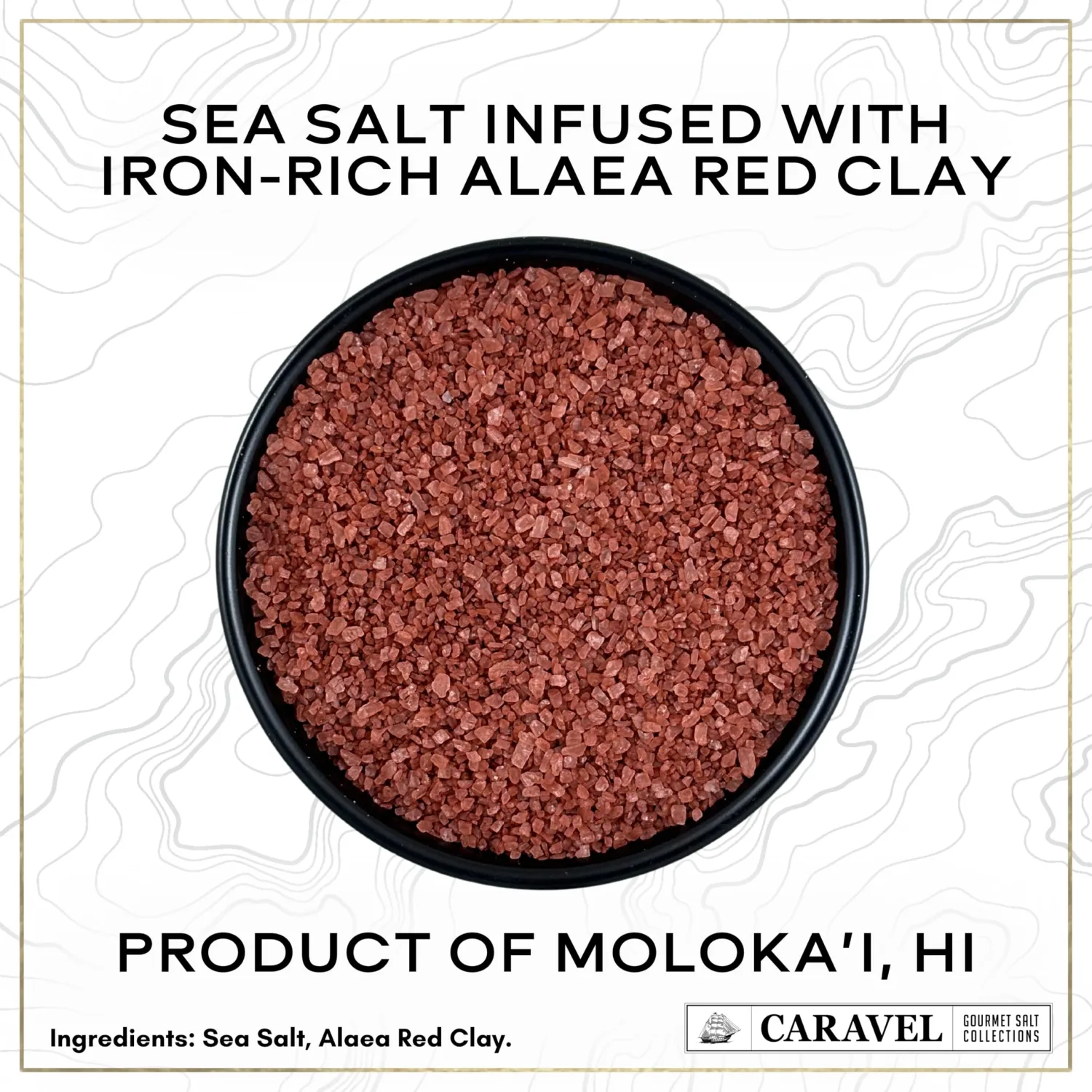 Hawaiian Alaea Red Sea Salt, Sea Salt Infused With Baked Red Alaea Clay From Hawaii - 4 oz Jar - Caravel Gourmet