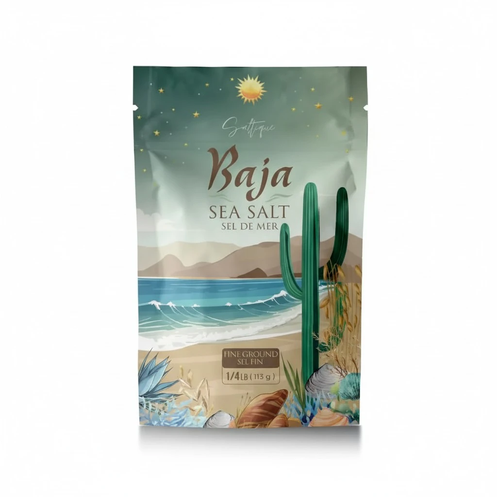 Saltique 1/4lb Baja Sea Salt Fine Ground - 4X More Minerals than Celtic Salt- Packed with 90 Minerals Helping You Stay Hydrated And Improve Electrolyte Balance-100% Unrefined - GMO-free - Paleo
