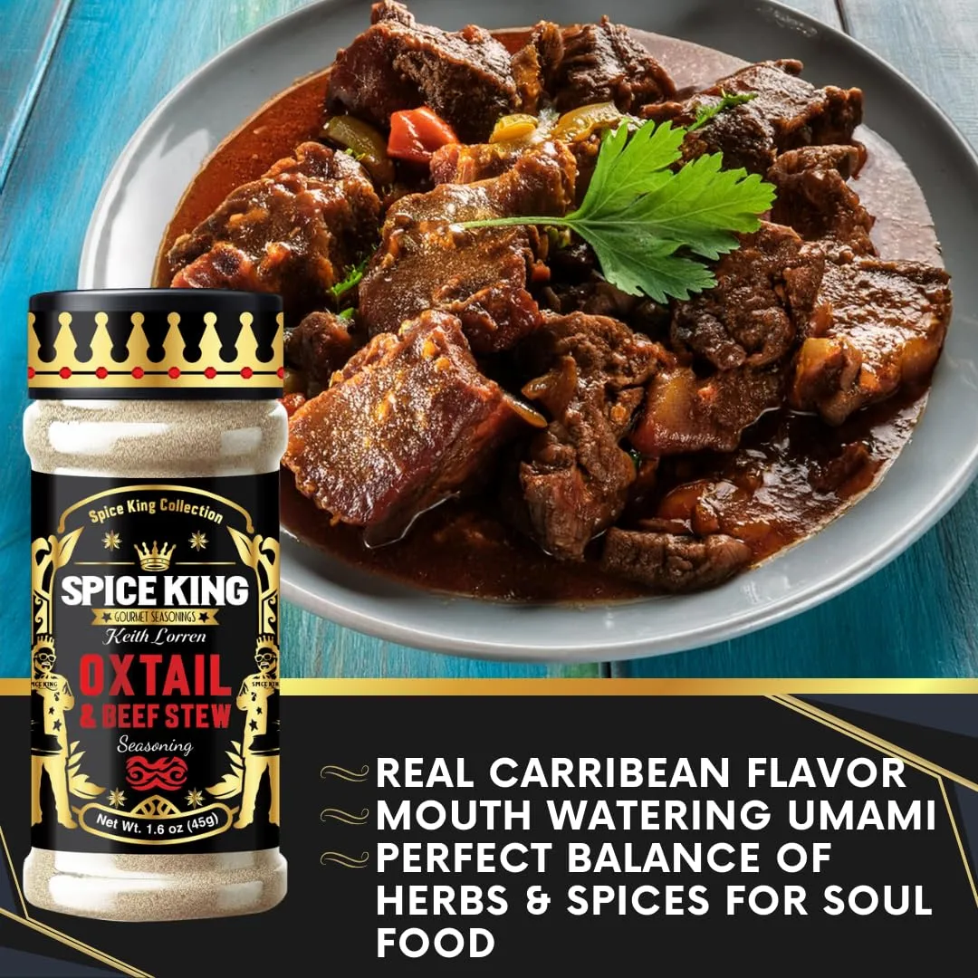 Spice King Oxtail & Beef Stew Seasoning – 1.8 Oz Shaker Bottle – Jamaican Oxtail Seasoning for Meat, Stews, and Marinades with Authentic Caribbean Flavor
