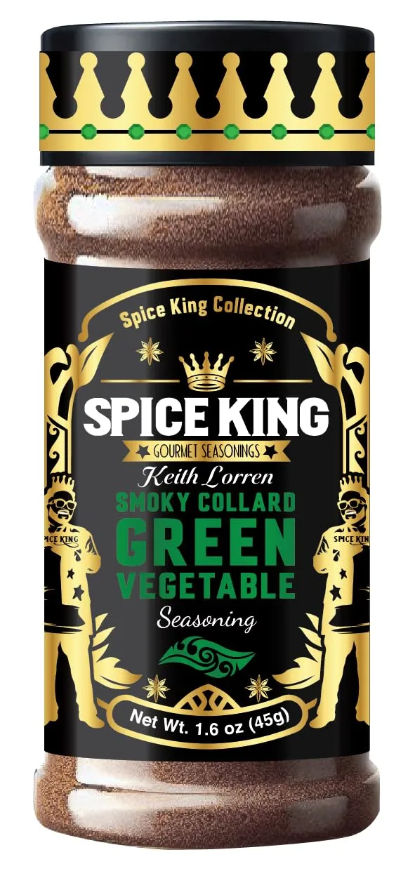 Spice King Collard Green Seasoning – 1.8 Oz Shaker Bottle – Jamaican Greens Seasoning for Collard Greens, Vegetables, and Southern Dishes with Authentic Caribbean Flavor