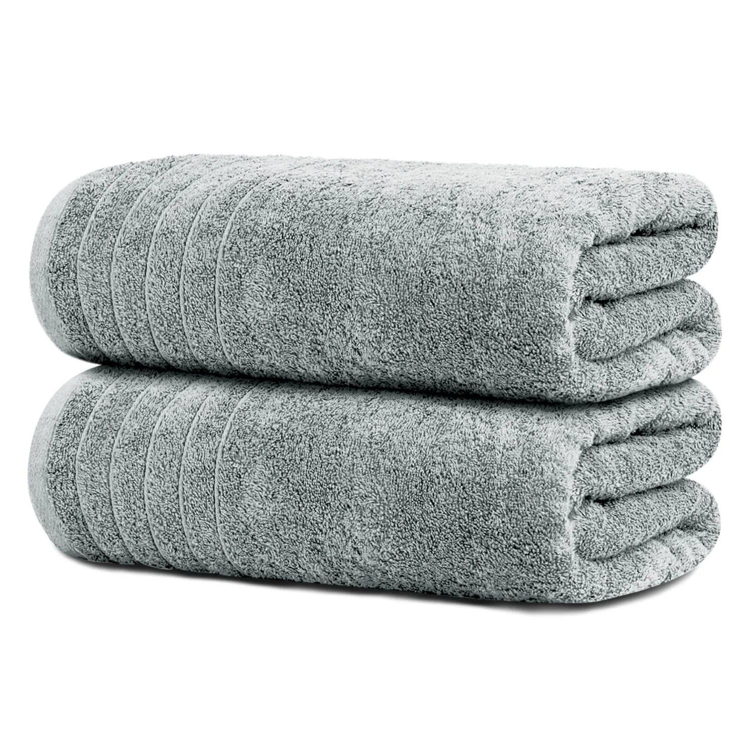 Tens Towels Pack of 2 Extra Large Bath Sheets 35 x 70 Inches, 100% Cotton, Larger & Lighter Weight, Quicker to Dry, Super Soft & Absorbent, Oversized Bath Towels, Cool Grey
