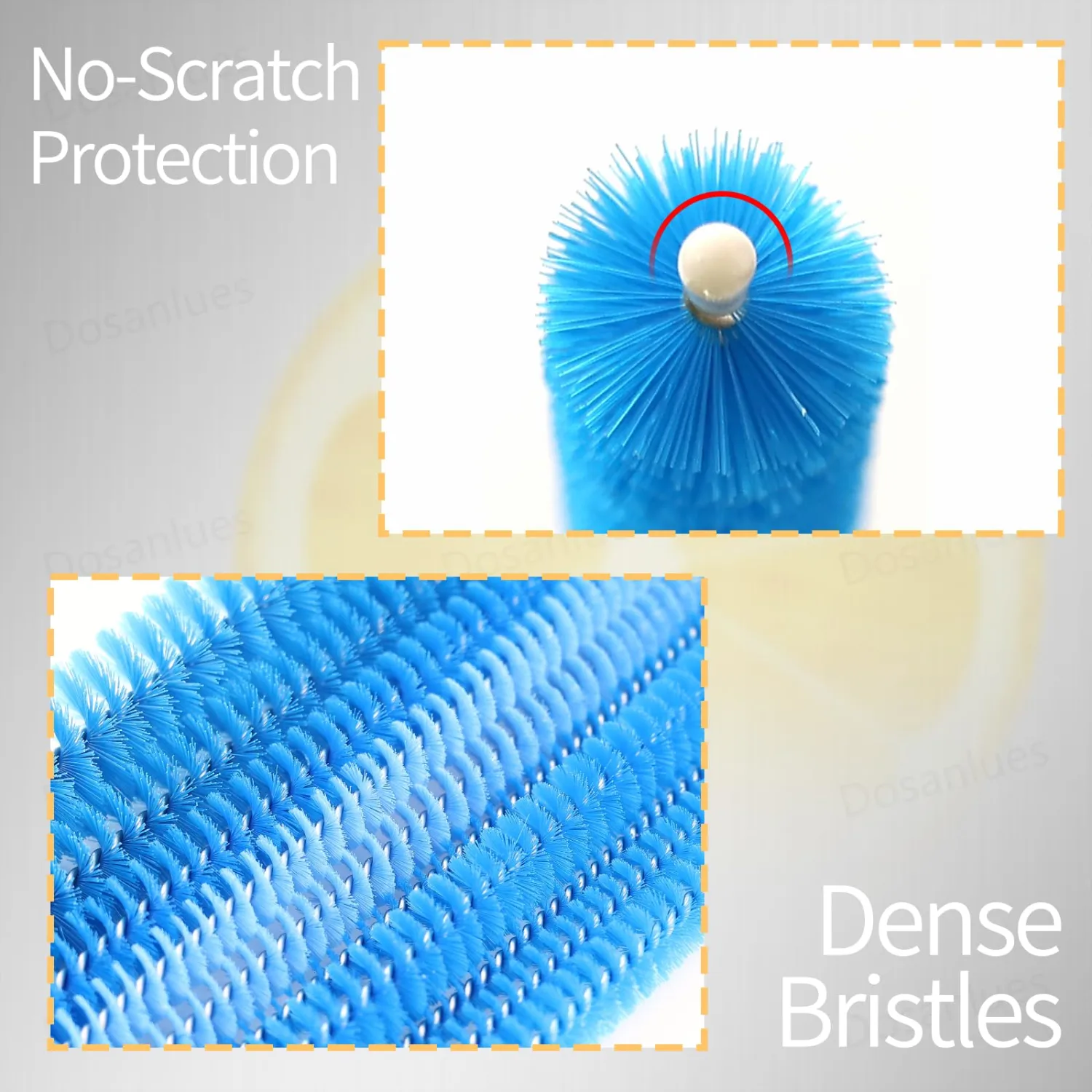 Straw Cleaner Brush 3 Pack - 12.6 Inch Flexible Full-Cover Brushes with Large Handle, Reusable Pipe & Tube Cleaner Set (3-Size)