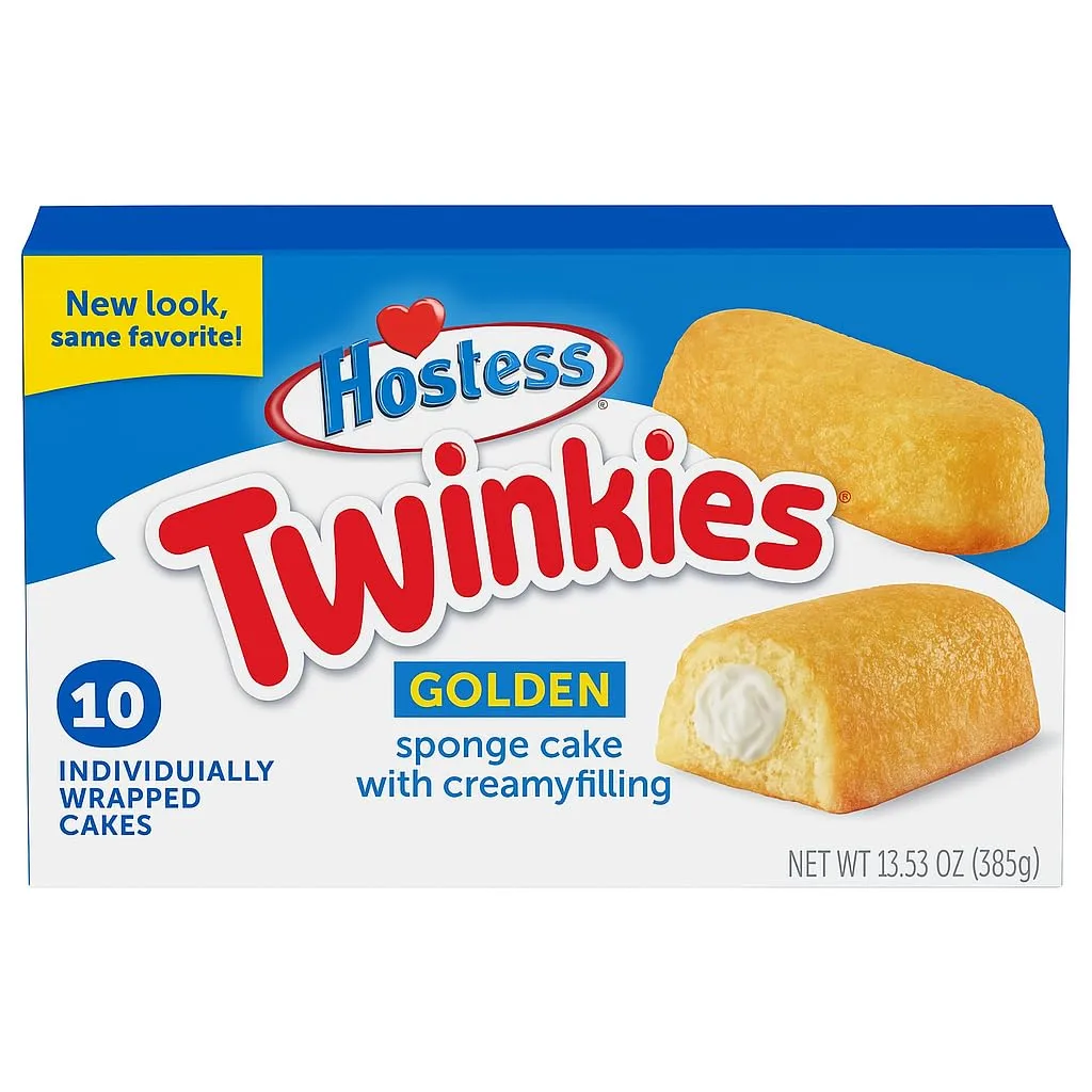 Hostess Cakes Twinkies Individually Wrapped – Golden Snack Cake 10ct 13.58oz, Classic Hostess Snacks Cake, Desserts Snacks Cakes for All Ages