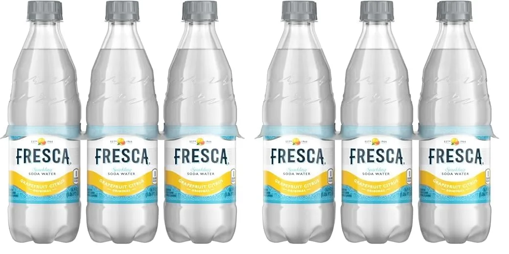 Fresca Grapefruit Citrus Sparkling Soda Water Bottles, 16.9 fl oz, 12 Pack