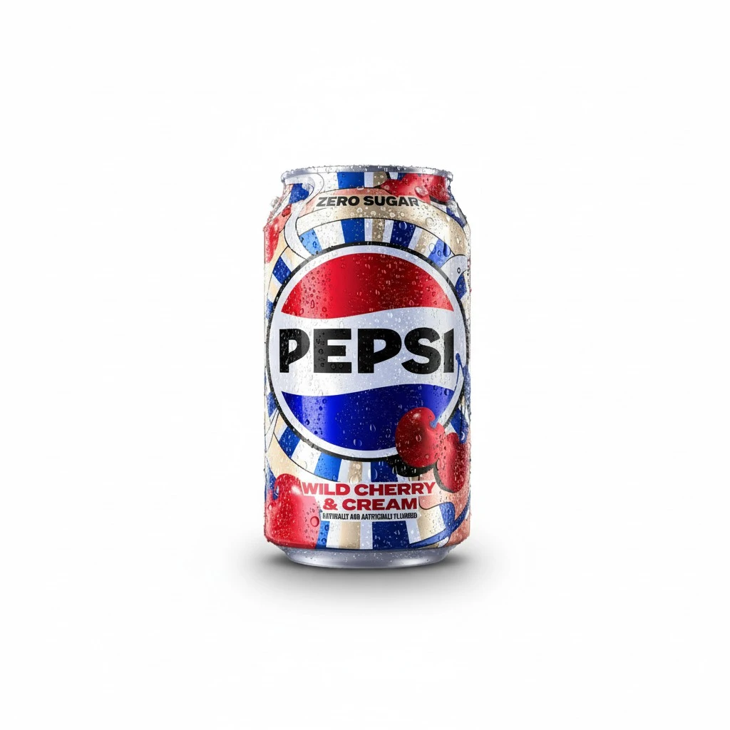 Pepsi Zero Sugar Cola Soda Pop, Wild Cherry & Cream, 12 fl oz Cans (12 Pack), Zero Calories, Zero Sugar