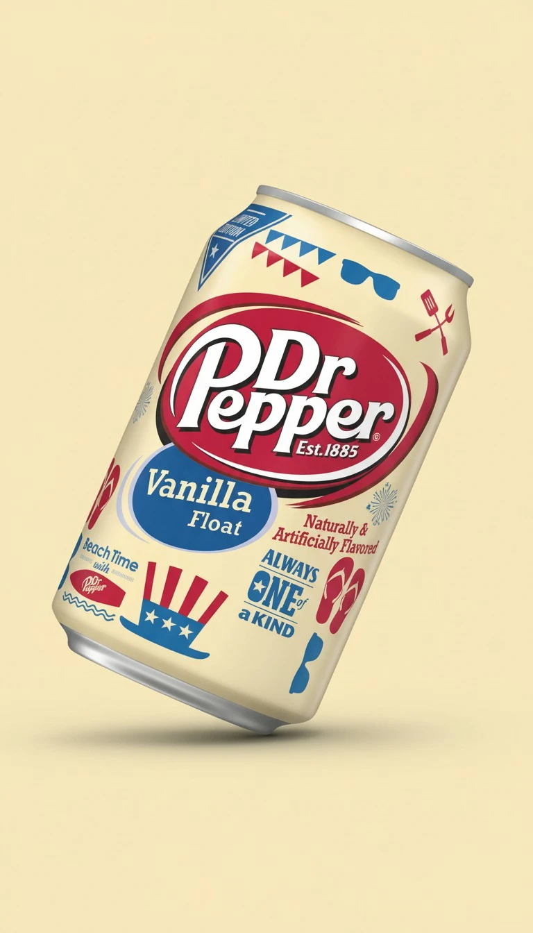 Dr Pepper Vanilla Float 12 Pack/ 12oz Cans Limited Edition