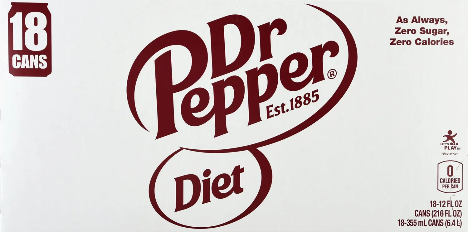 Dr Pepper, Diet Cola, 18 Pack, 12 Fl Oz Cans