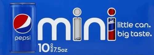 Pepsi Soda, Mini Cans, 7.5 Ounce (Two packs of 10)