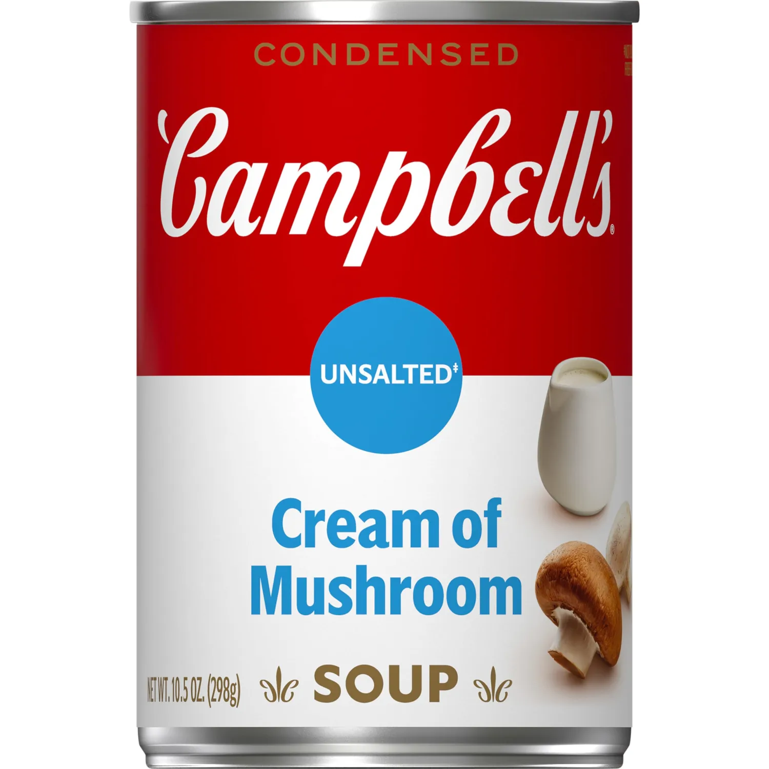 Campbell's Condensed Unsalted Cream of Mushroom Soup, 10.5 oz Can