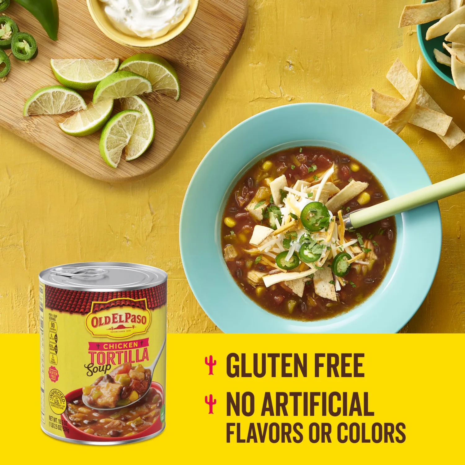 Old El Paso Chicken Tortilla Soup, Ready to Serve Canned Soup, 18.5 oz