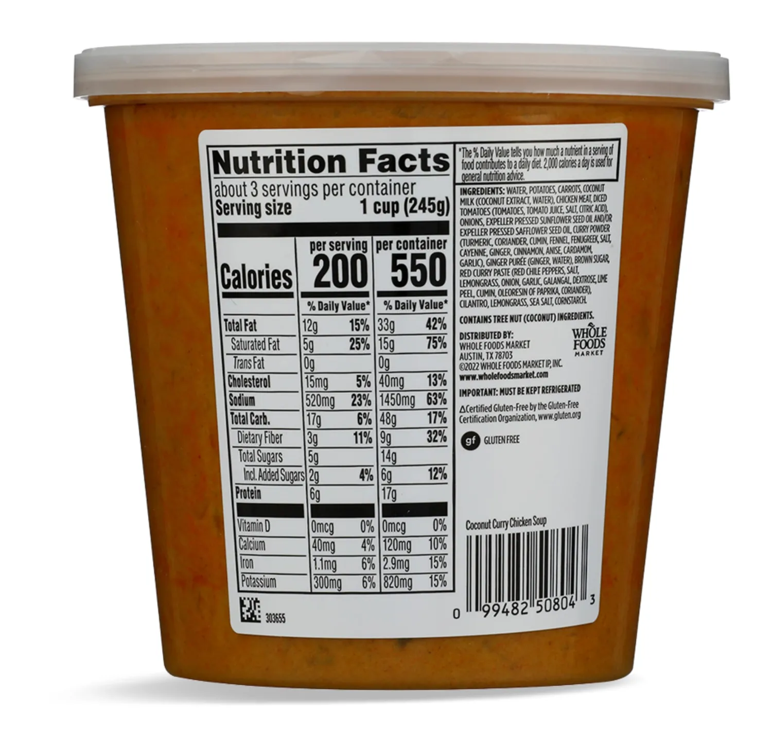 WHOLE FOODS KITCHENS Coconut Curry Chicken, 24 OZ