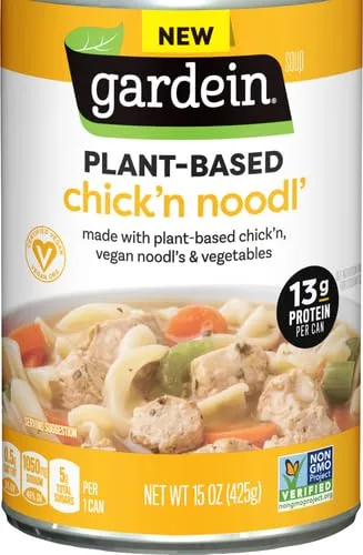 Gardein Plant-Based Chick'n Noodl' Soup, Vegan, 15 oz