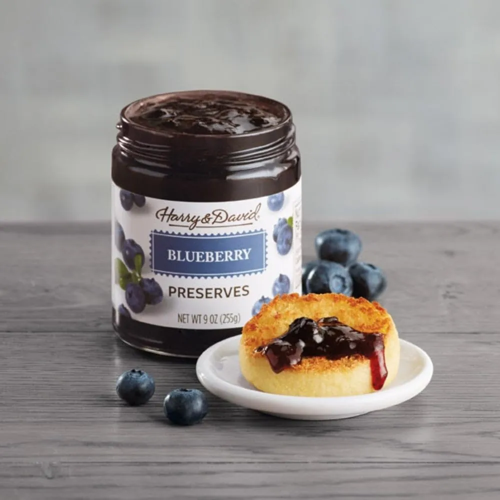 Harry & David Blueberry Preserves (11.5 Ounces), Toast Topping, Pancakes, Yogurt Parfait